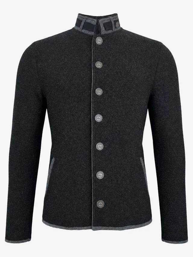 litzlfelder-jonas-strickjacke-herren-anthrazit-merinowolle image 1