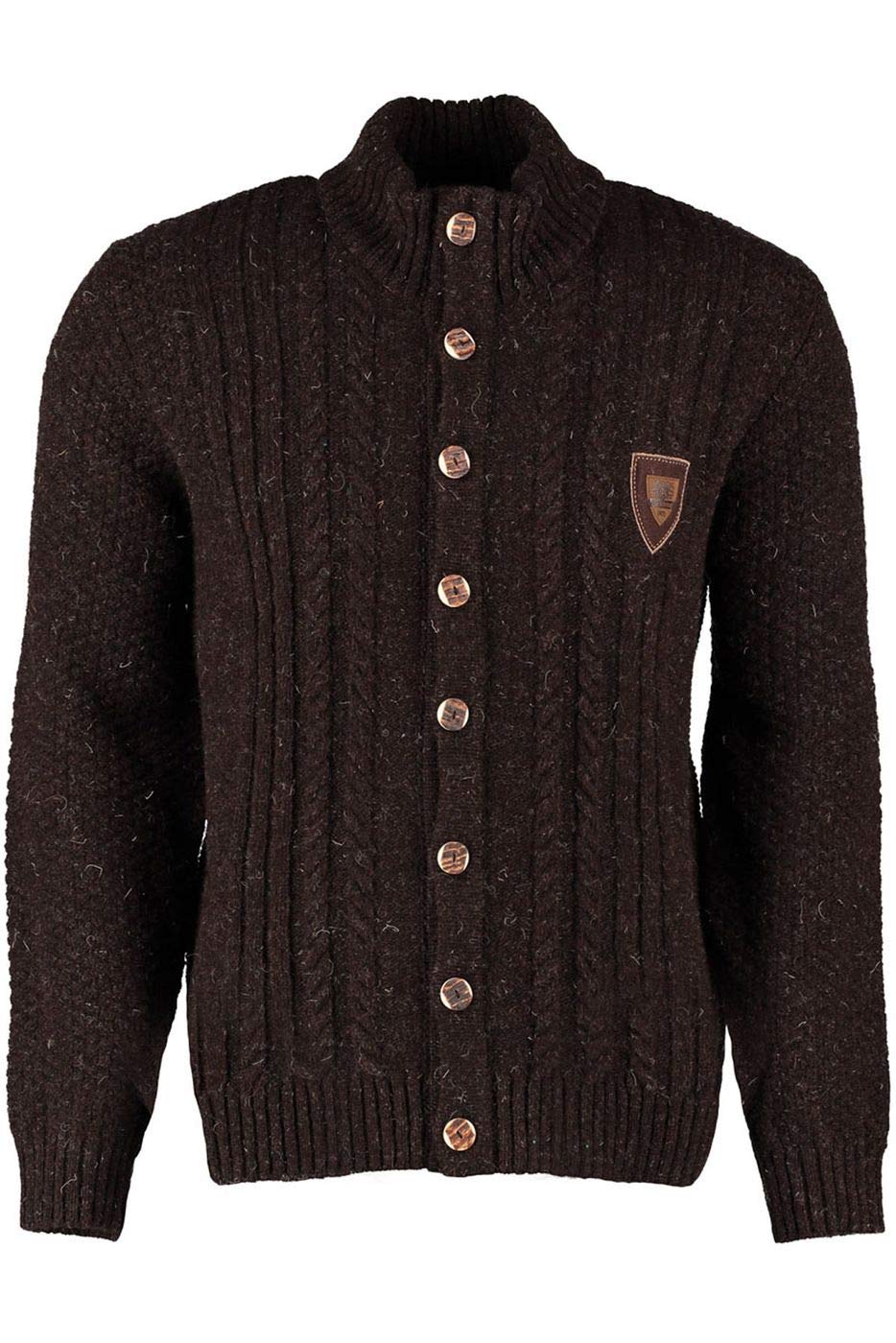os-trachten-strickjacke-schurwolle-trachtenpullover-dunkelbraun image 2
