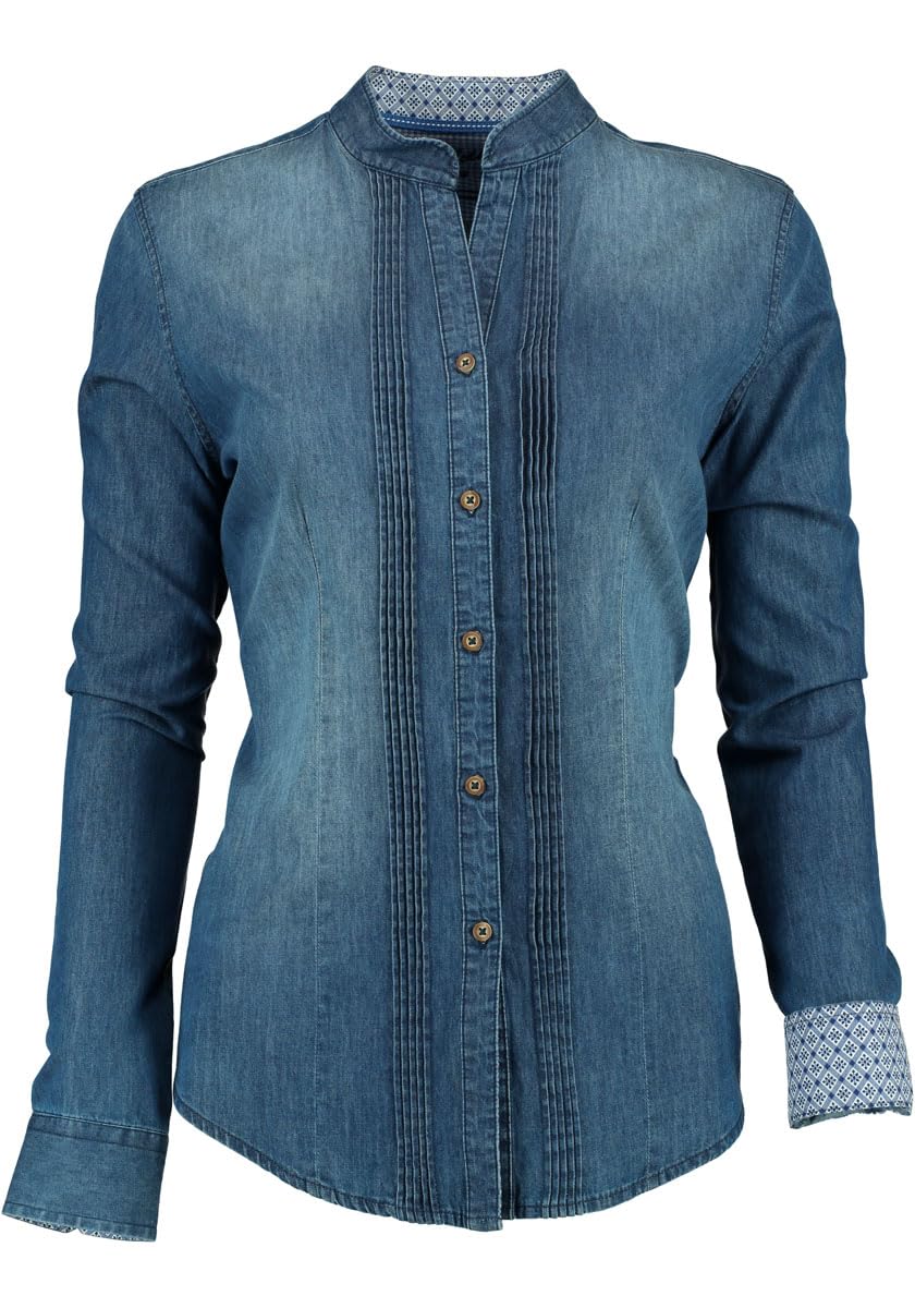 os-trachten-bribe-trachtenbluse-jeans-tailliert-baumwolle image 1