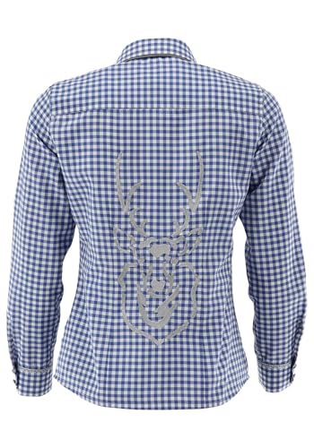 os-trachten-brulup-trachtenbluse-tailliert-mittelblau image 6