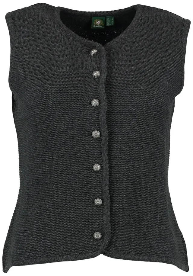 os-trachten-padora-strickweste-mit-rundhals-f-rs-dirndl-schwarz image 1