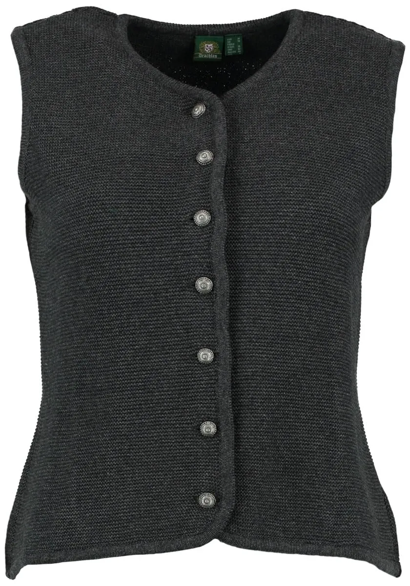 os-trachten-padora-strickweste-mit-rundhals-f-rs-dirndl-schwarz image 1