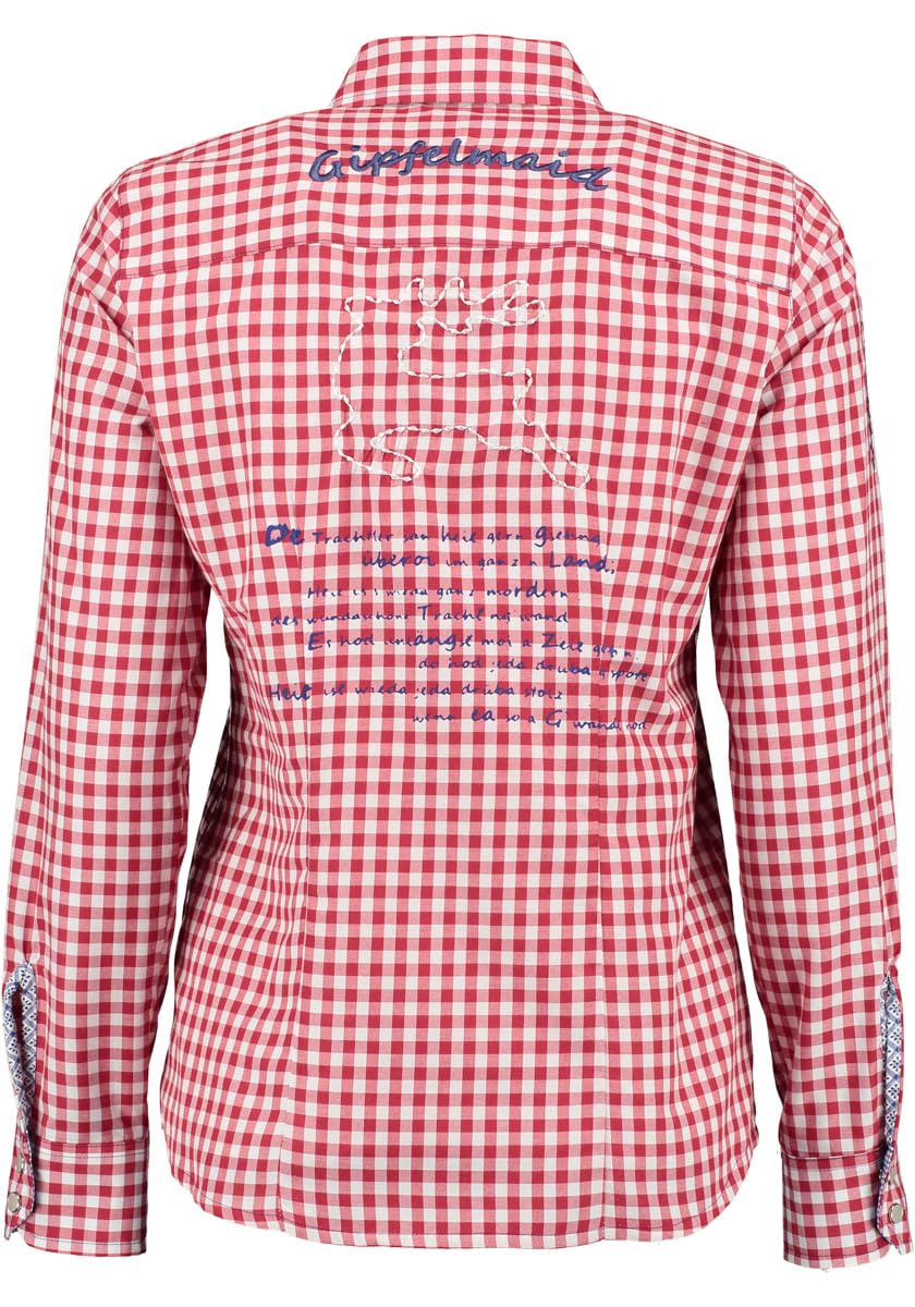 os-trachten-prati-trachtenbluse-damen-langarm-rot-wei-karo image 2