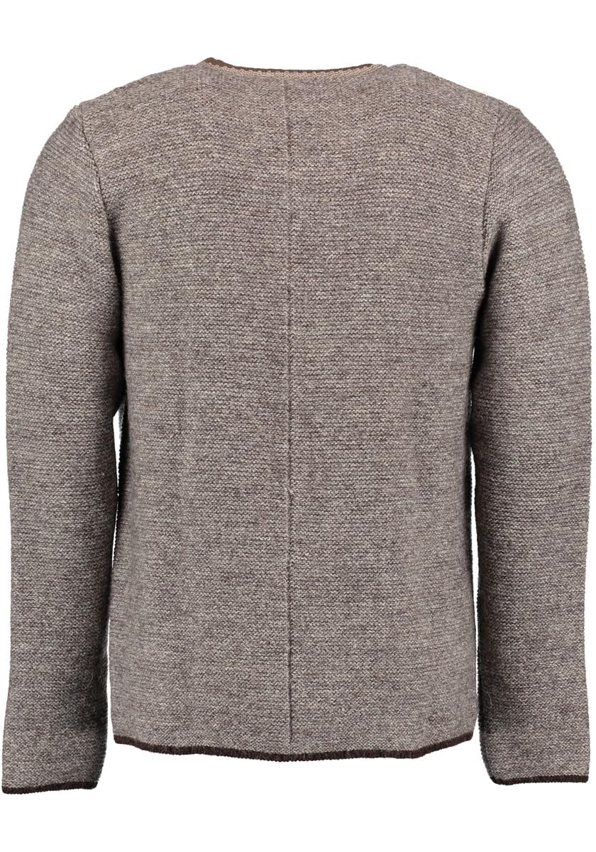 os-trachten-xaluna-strickjacke-dunkelbraun-rundhals-offen image 3