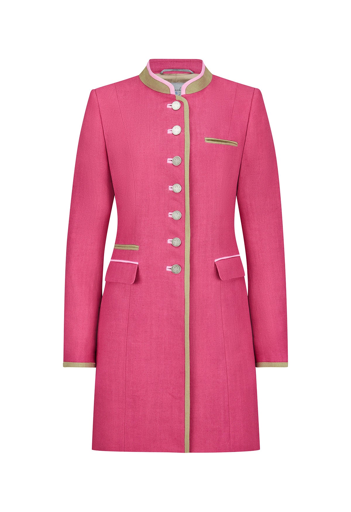 m-nchner-manufaktur-franzi-gehrock-leinenmantel-pink-lang image 1