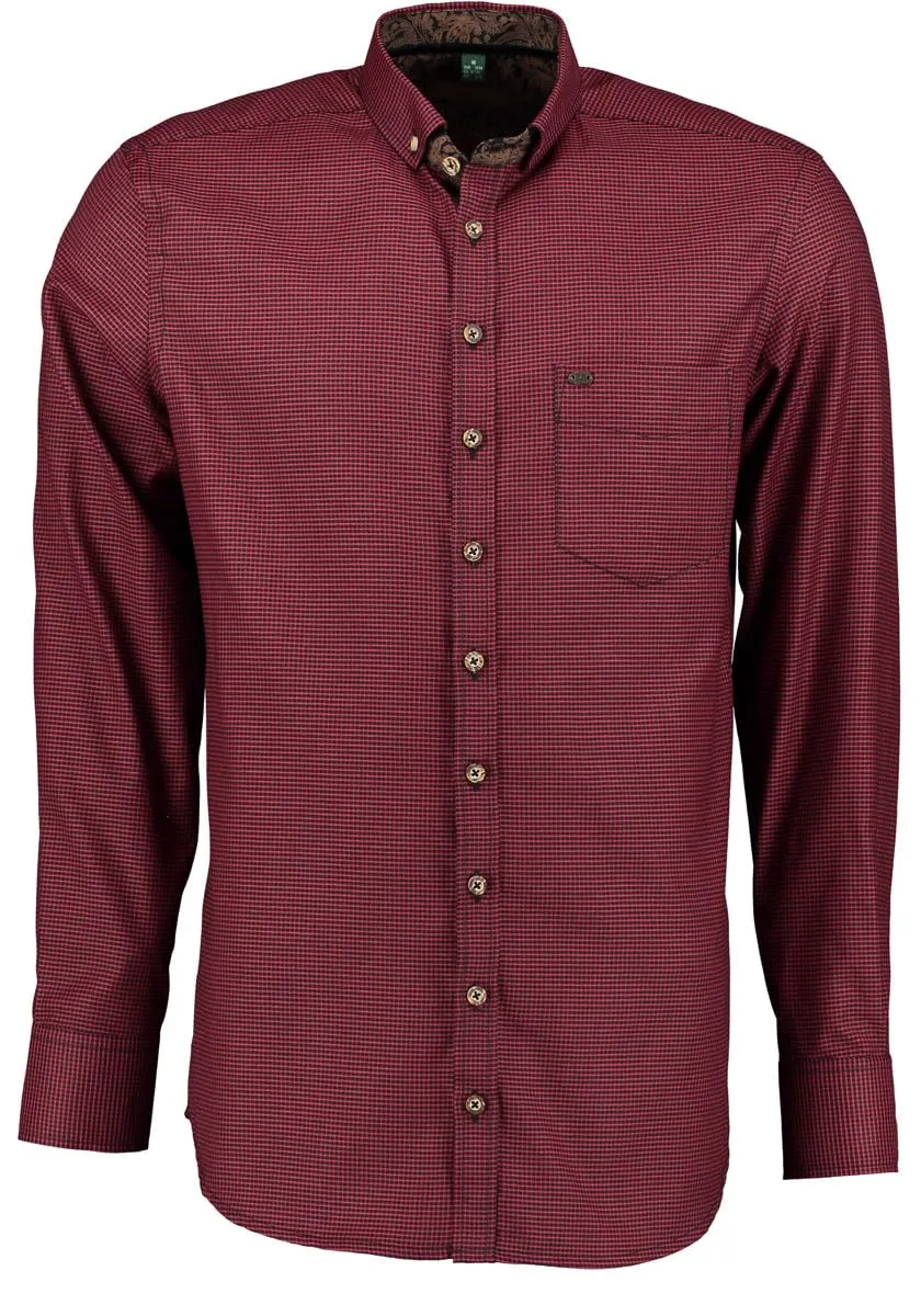 os-trachten-nirwo-trachtenhemd-herren-langarm-37-38-slim-fit image 1