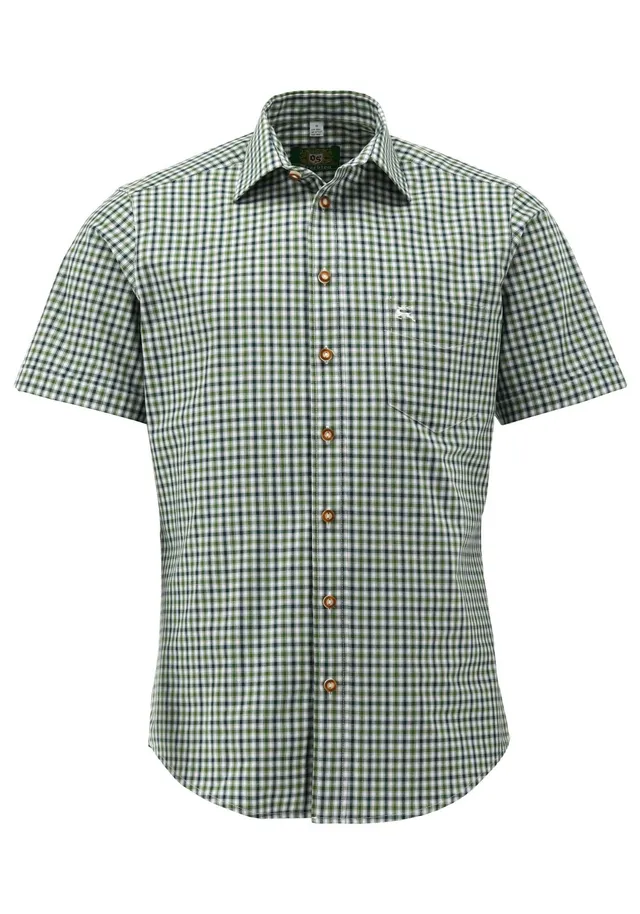 os-trachten-ipuve-trachtenhemd-herren-kurzarm-43-44-slim-line image 1