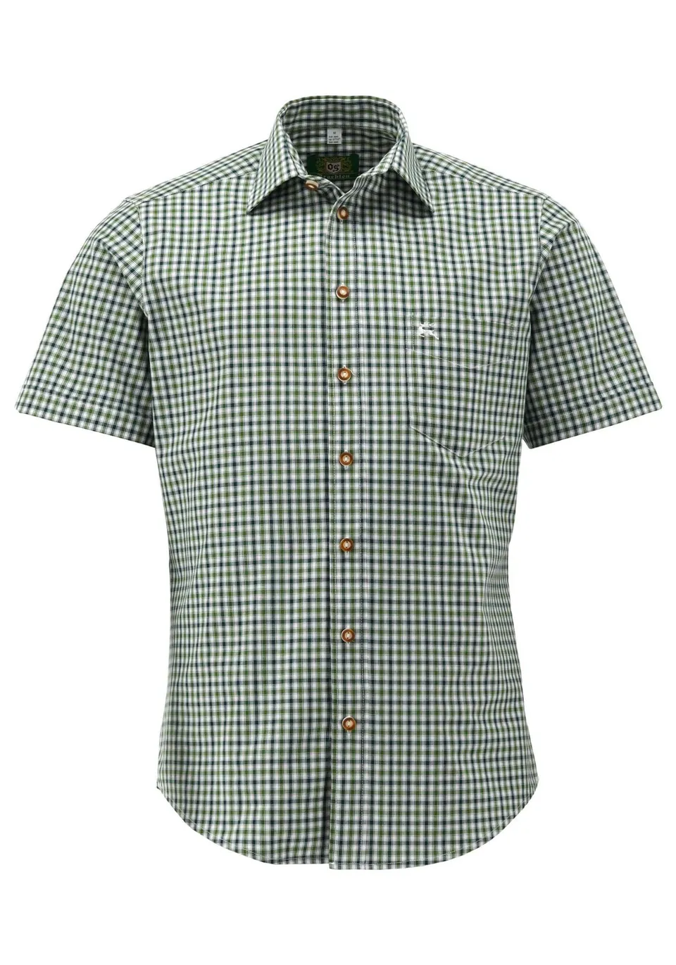 os-trachten-ipuve-trachtenhemd-herren-kurzarm-43-44-slim-line image 1