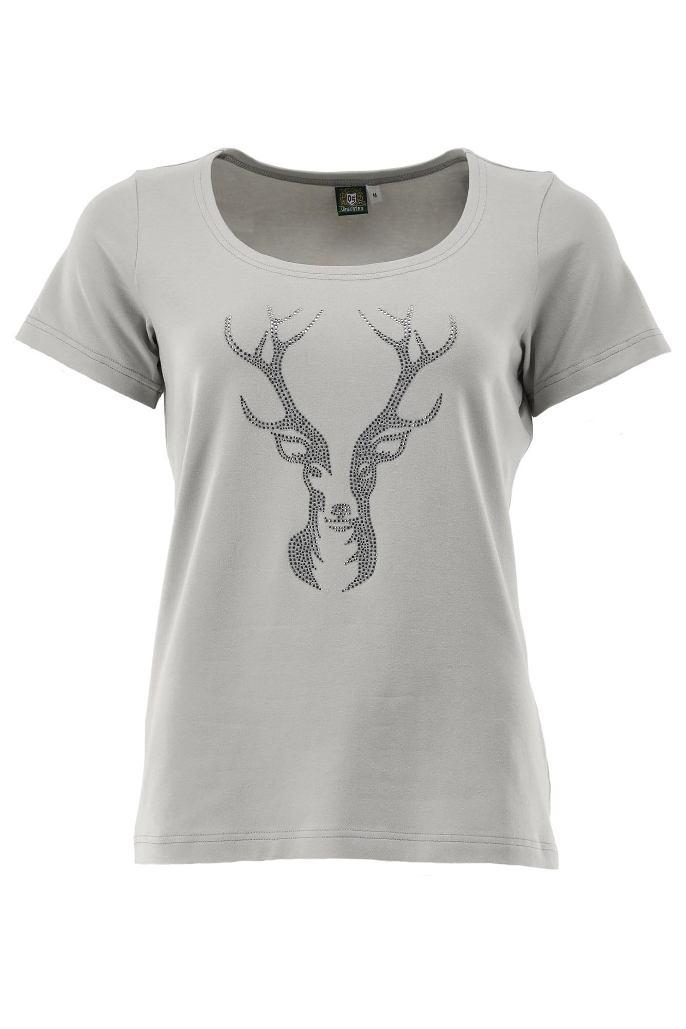 os-trachten-femira-t-shirt-damen-wei-mit-hirsch-strass image 7