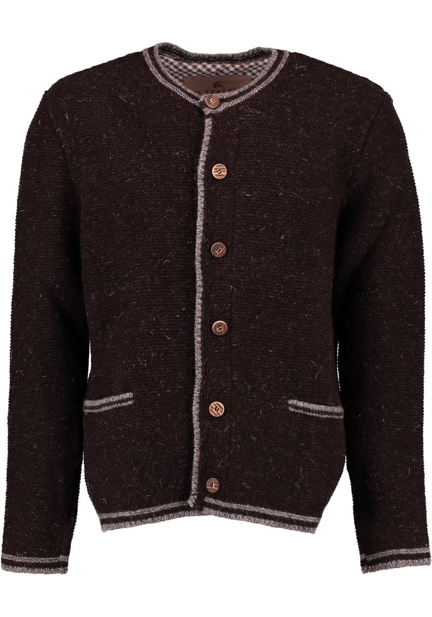 os-trachten-fudei-herren-strickjacke-wolle-rundhals-anthrazit image 5