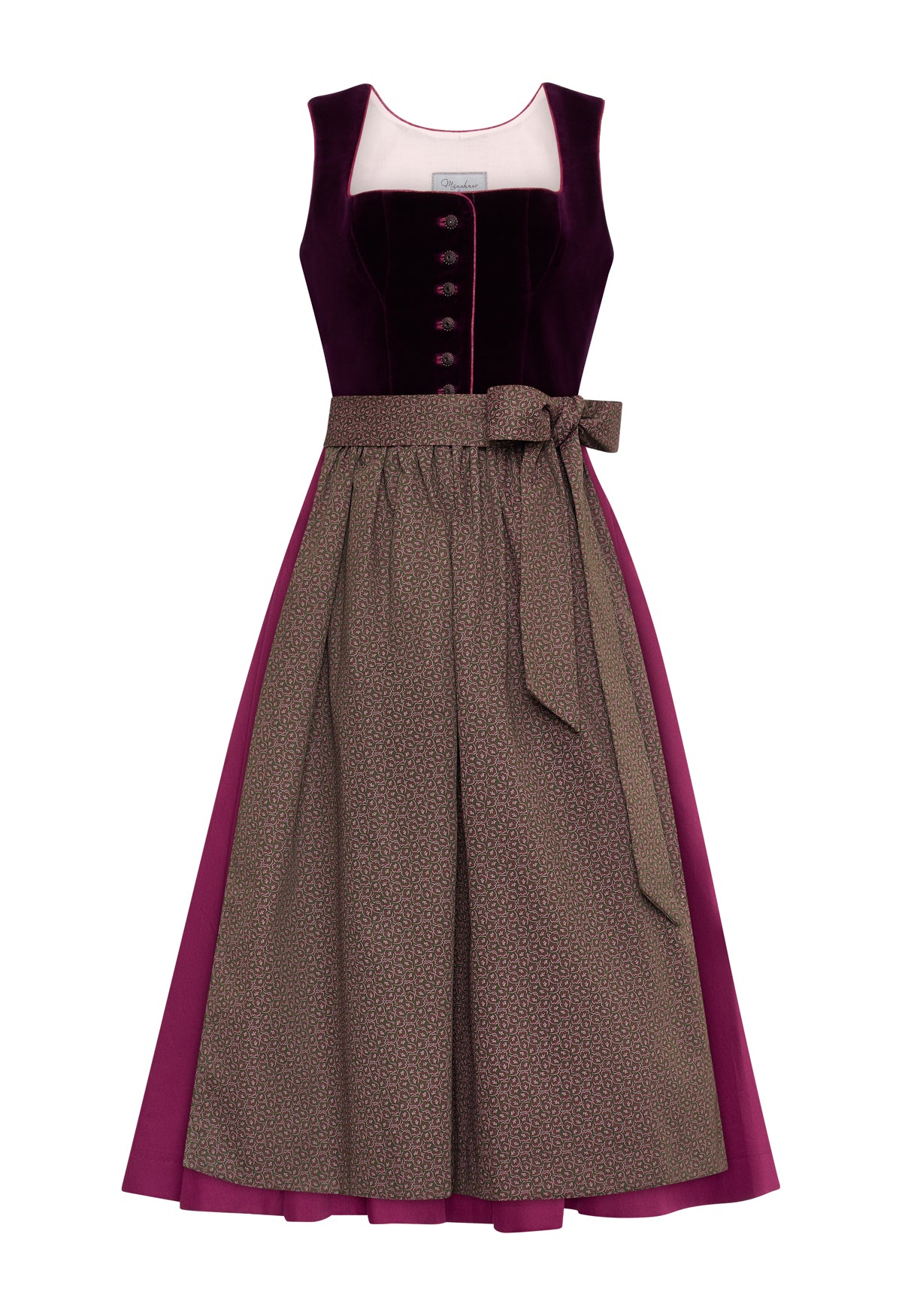 m-nchner-manufaktur-fanny-dirndl-bordeaux-samt-gr-38 image 1