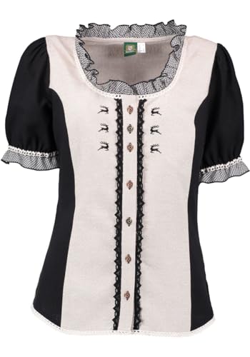 os-trachten-shine-trachtenbluse-kurzarm-damen-rundhals image 3