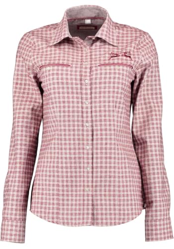 os-trachten-flonu-trachtenbluse-flanell-damen-hirsch-stickerei image 3