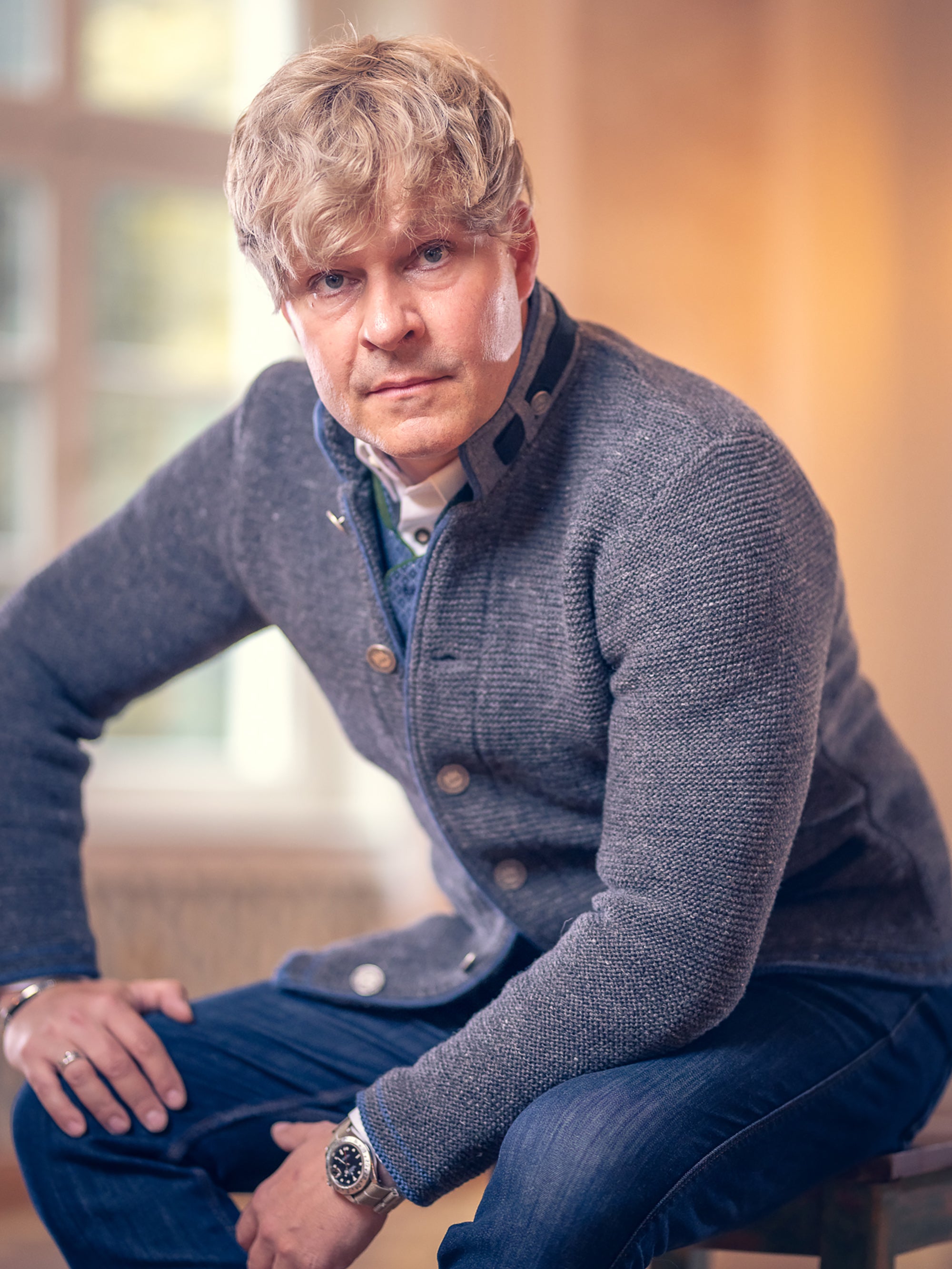 litzlfelder-hannes-strickjacke-herren-mittelgrau-schurwolle image 5