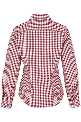 os-trachten-trachtenbluse-rot-kariert-krempelarm-gr-e-34 image 6