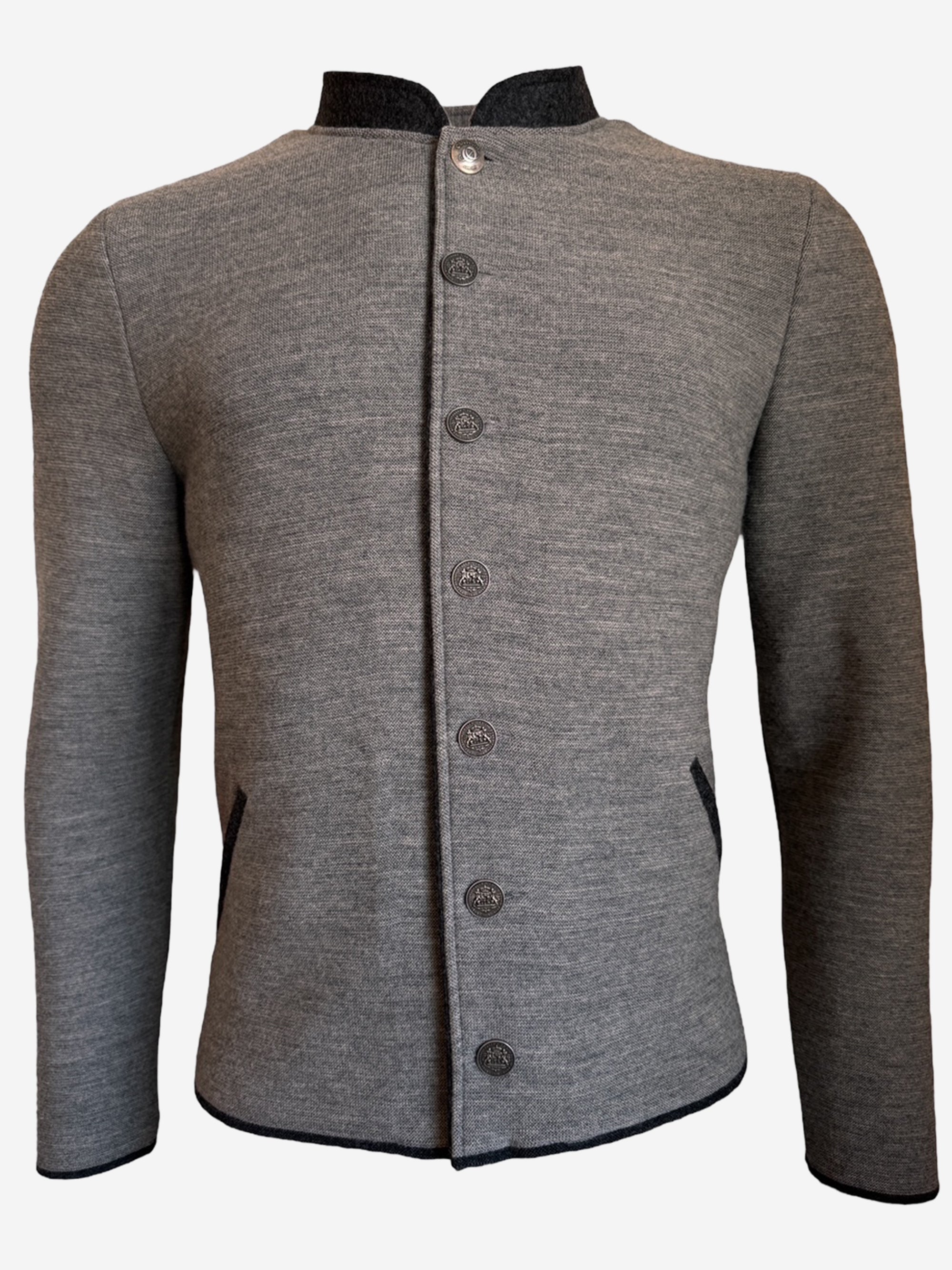 litzlfelder-herren-emilian-kapuzenjacke-mittelgrau-merino image 1