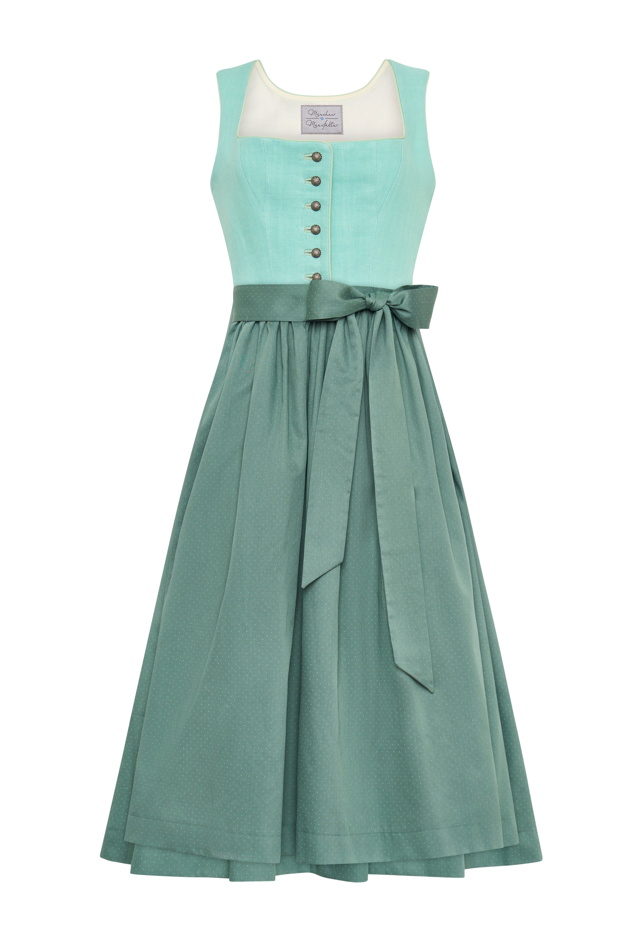 m-nchner-manufaktur-johanna-dirndl-leinen-t-rkis-tupfen image 1