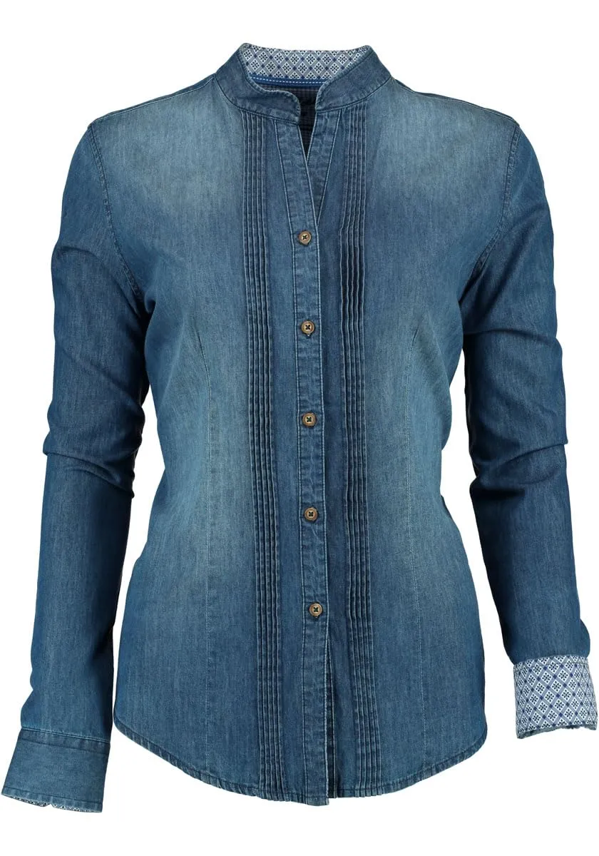os-trachten-bribe-trachtenbluse-jeans-tailliert-baumwolle image 1