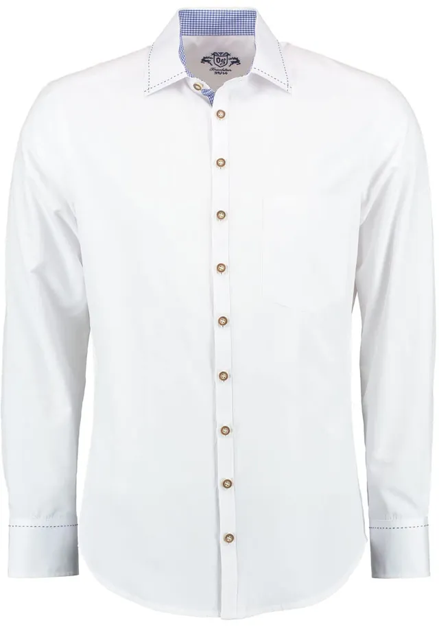 os-trachten-ulmoya-herren-trachtenhemd-wei-slim-fit-45-46 image 1