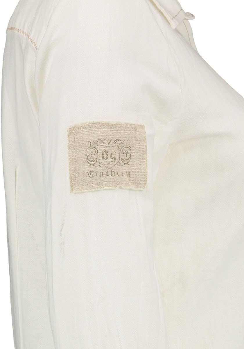 os-trachten-vomao-trachtenbluse-damen-langarm-wei-baumwolle image 3