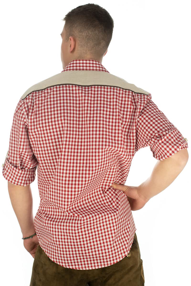 os-trachten-draker-trachtenhemd-kariert-mittelblau-edelwei image 5