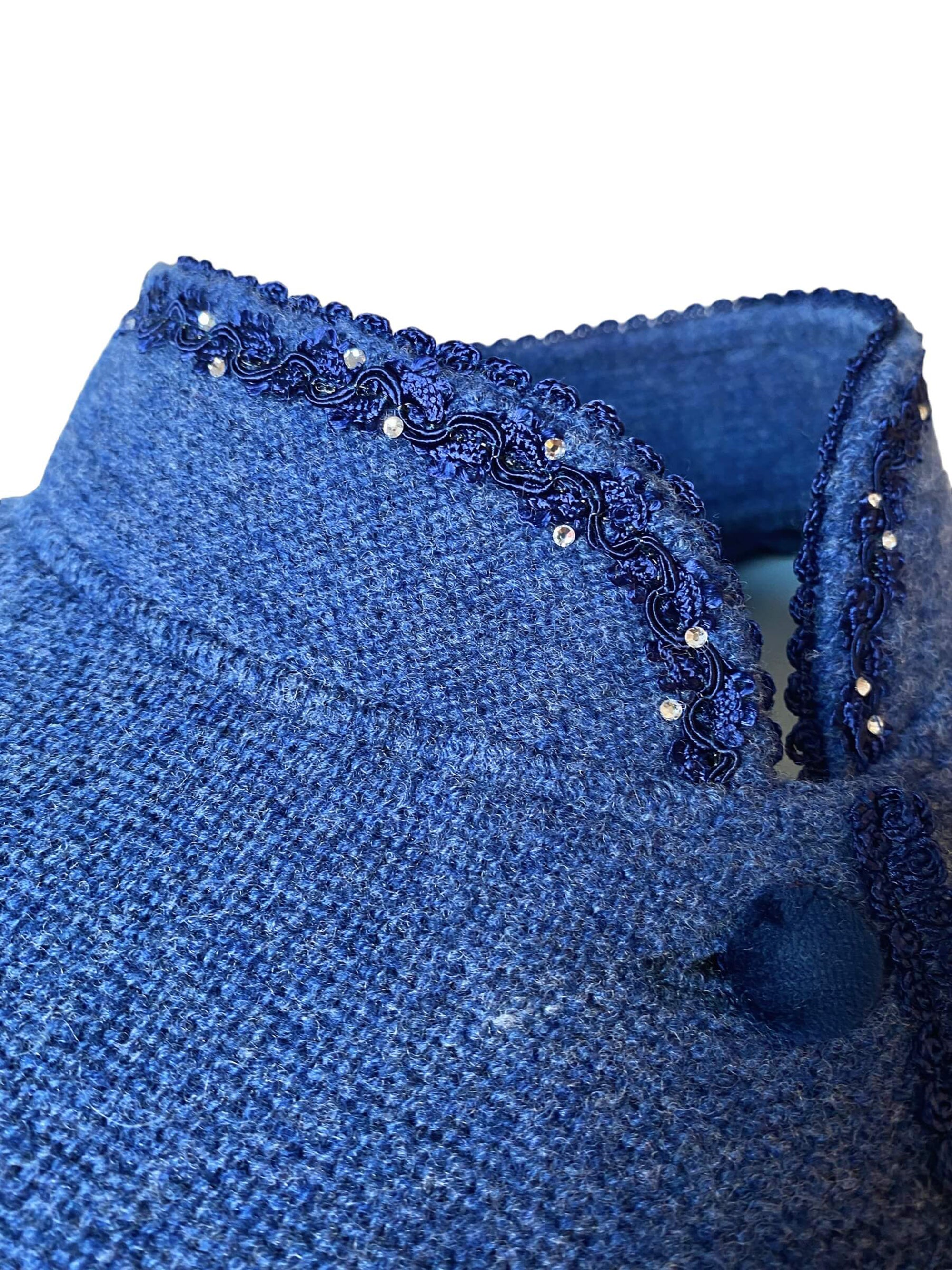 litzlfelder-damen-elisa-trachtenjacke-jeansblau-merino image 4