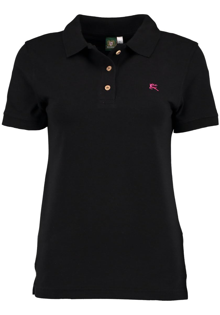 os-trachten-laukas-poloshirt-damen-kurzarm-hirsch-stick image 6