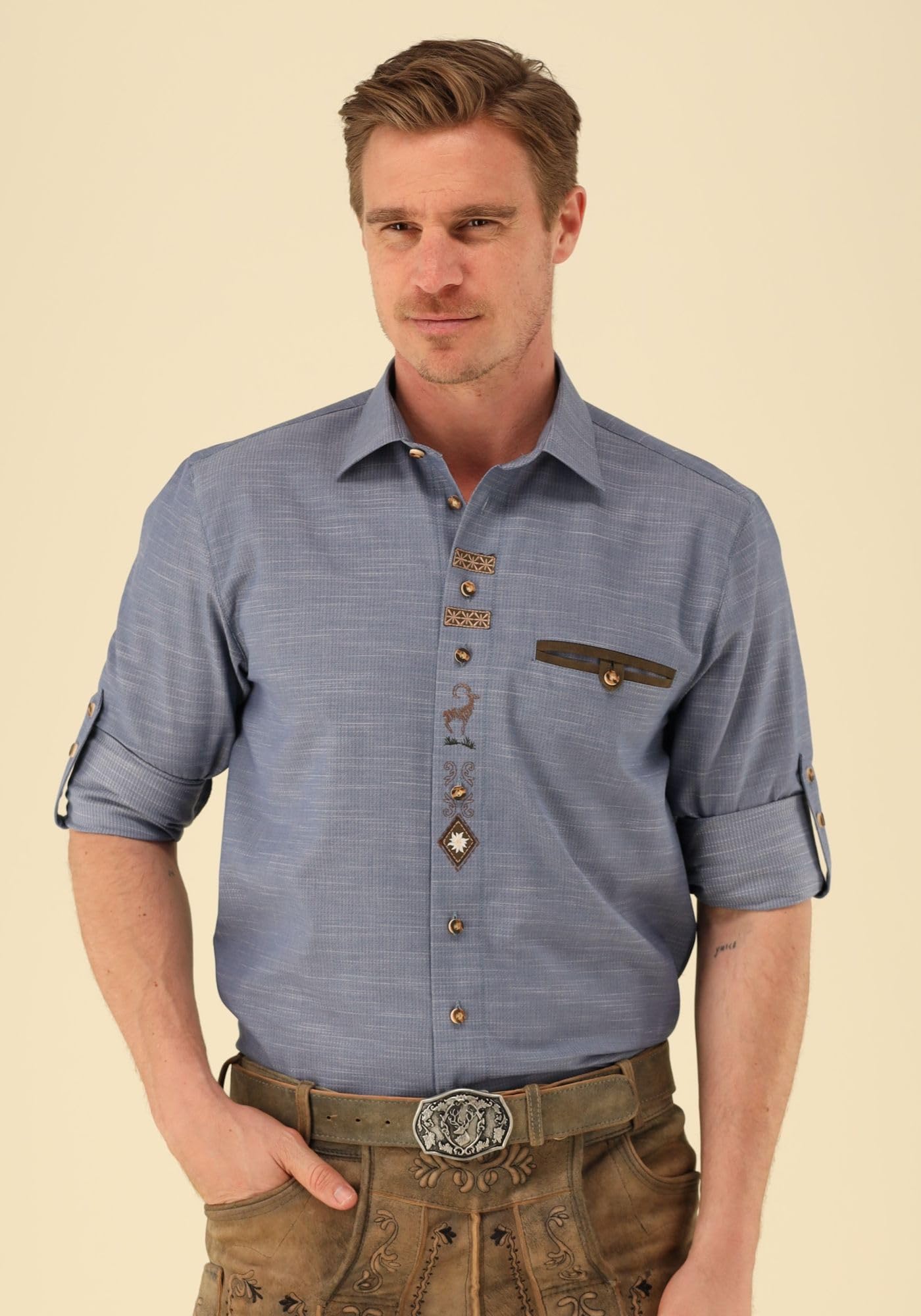 os-trachten-onixa-trachtenhemd-regular-fit-43-44-herren image 2