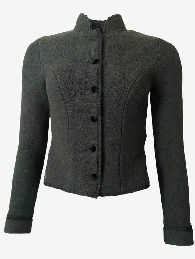 litzlfelder-damen-trachtenjacke-elisa-olivgr-n-merinowolle image 1