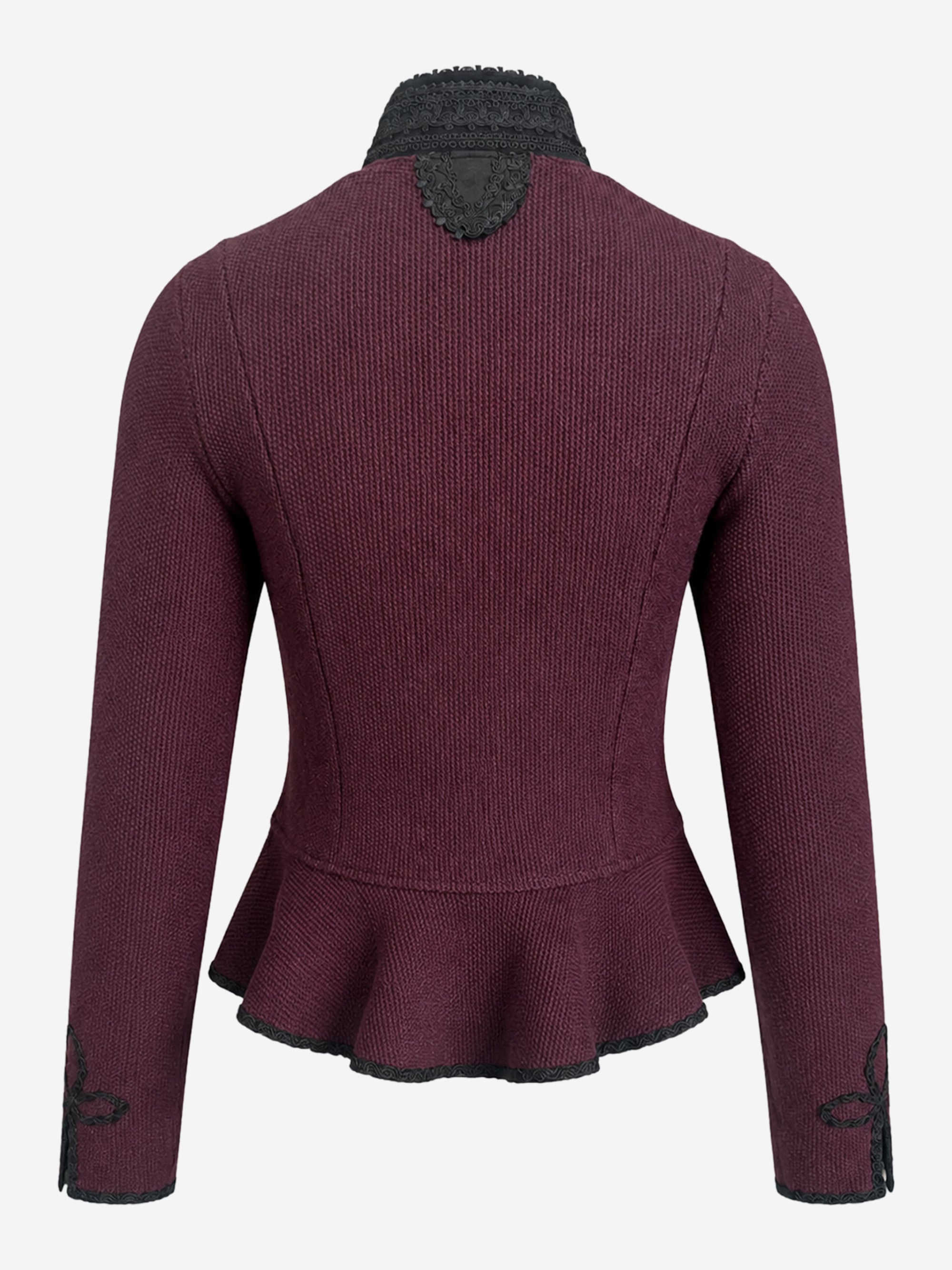 litzlfelder-lea-strickblazer-damen-rubinrot-schurwolle image 2