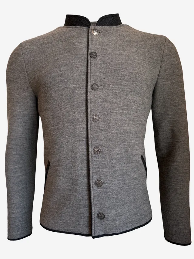 litzlfelder-herren-emilian-kapuzenjacke-mittelgrau-merino image 1