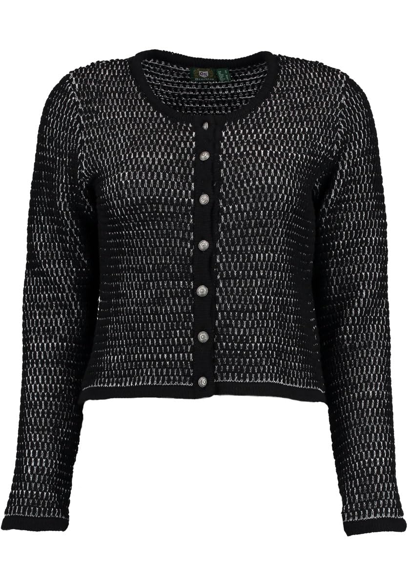 os-trachten-qoriva-strickjacke-damen-rundhals-zweifarbig image 3