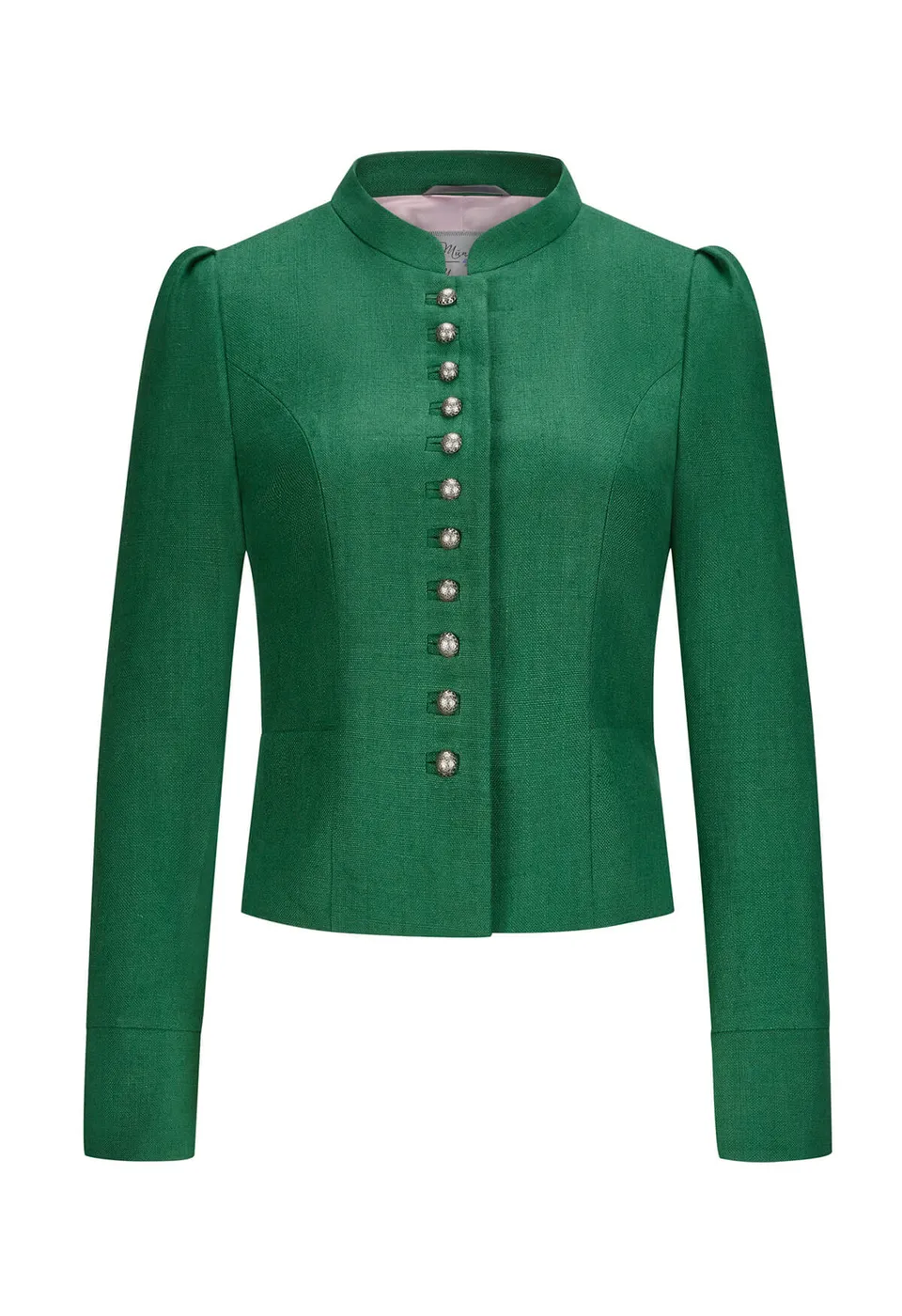 m-nchner-manufaktur-jacke-daisy-gr-n-dirndljacke-aus-leinen image 1