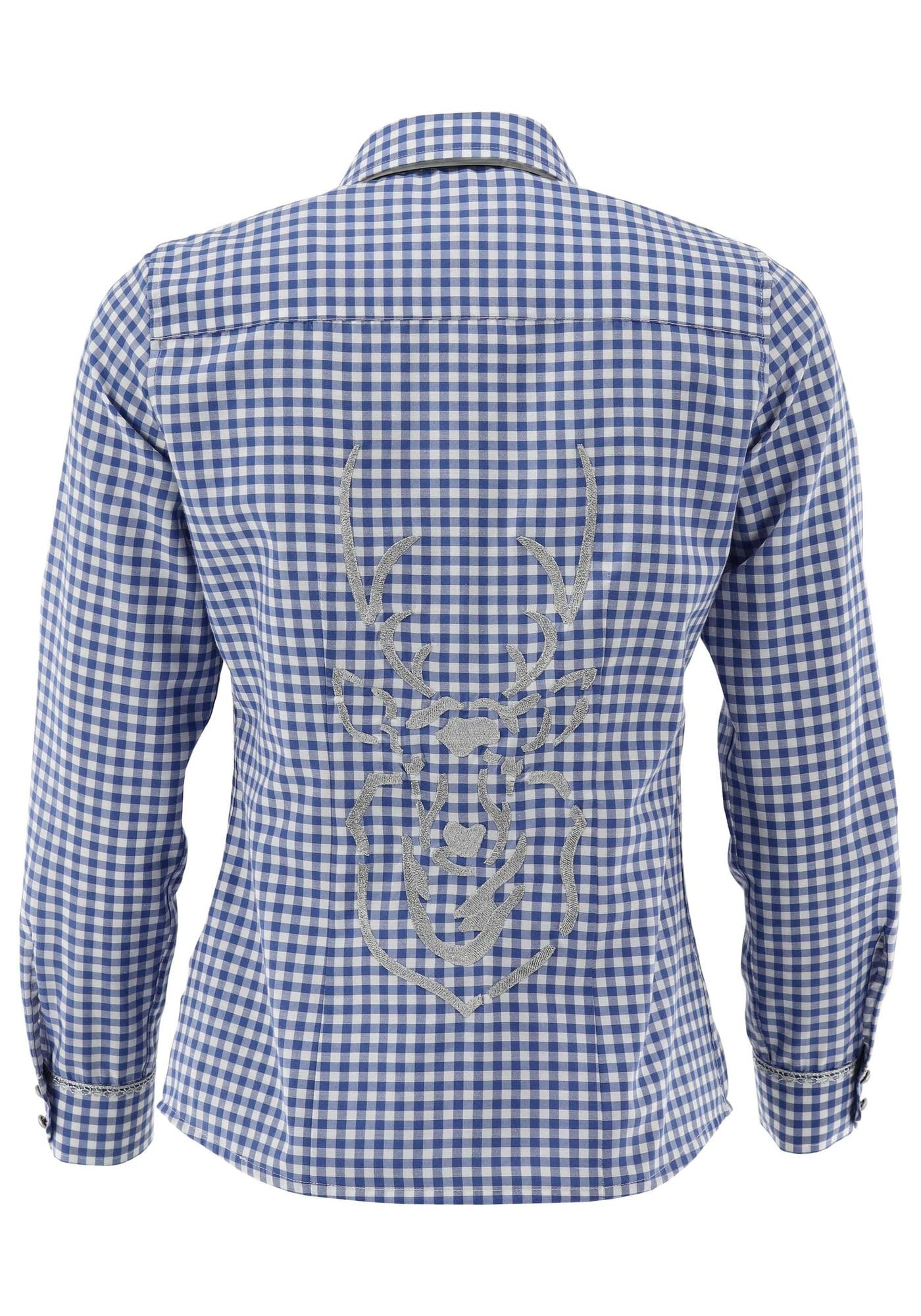 os-trachten-brulup-trachtenbluse-tailliert-mittelblau image 2