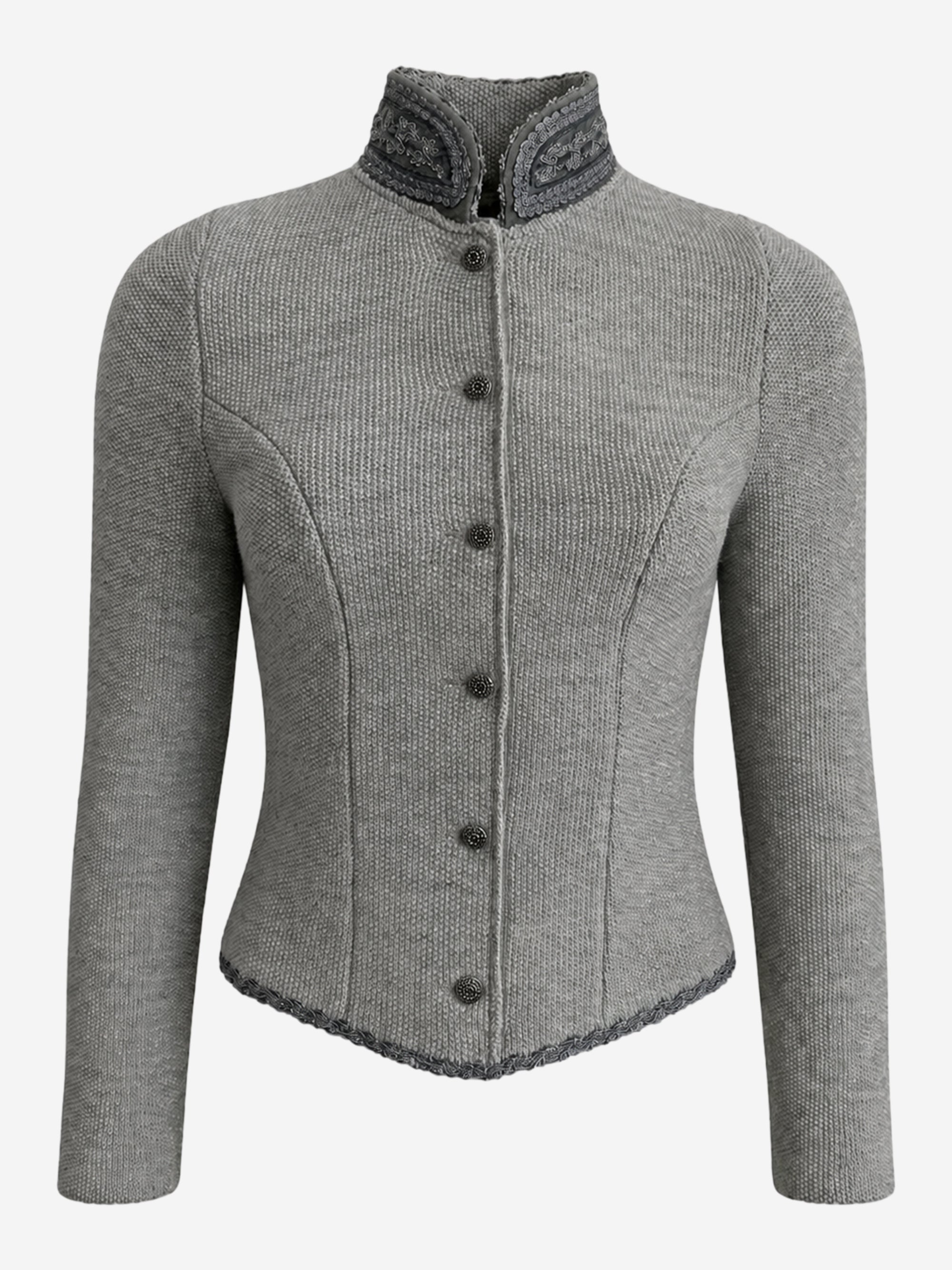 litzlfelder-damen-trachtenjacke-caro-silbergrau-schurwolle image 1