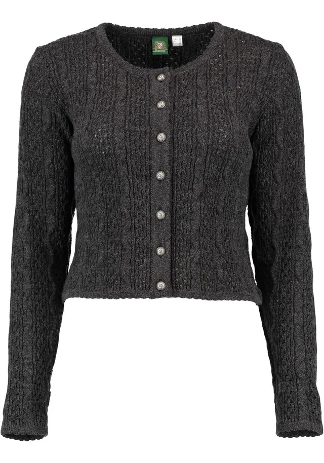 os-trachten-igaza-strickjacke-damen-anthrazit-gr-40-rundhals image 1