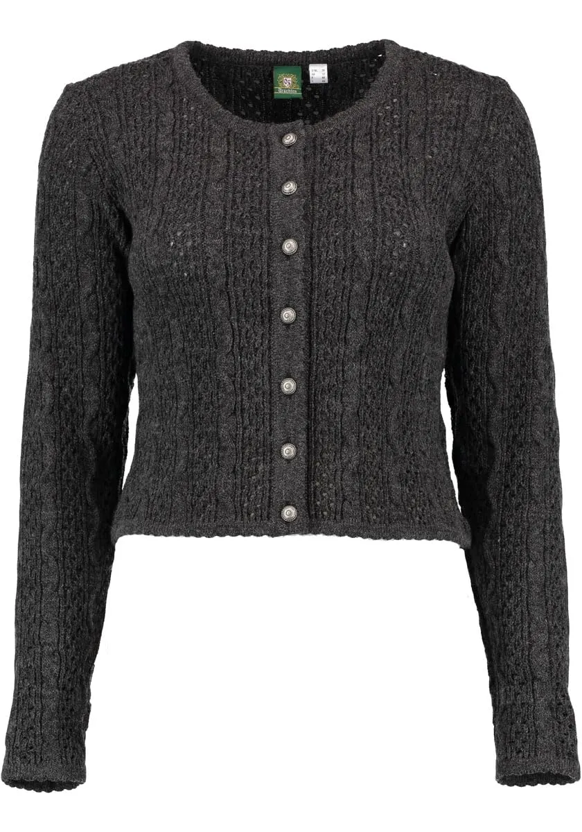os-trachten-igaza-strickjacke-damen-anthrazit-gr-40-rundhals image 1