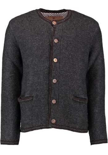 os-trachten-fudei-herren-strickjacke-wolle-rundhals-anthrazit image 7