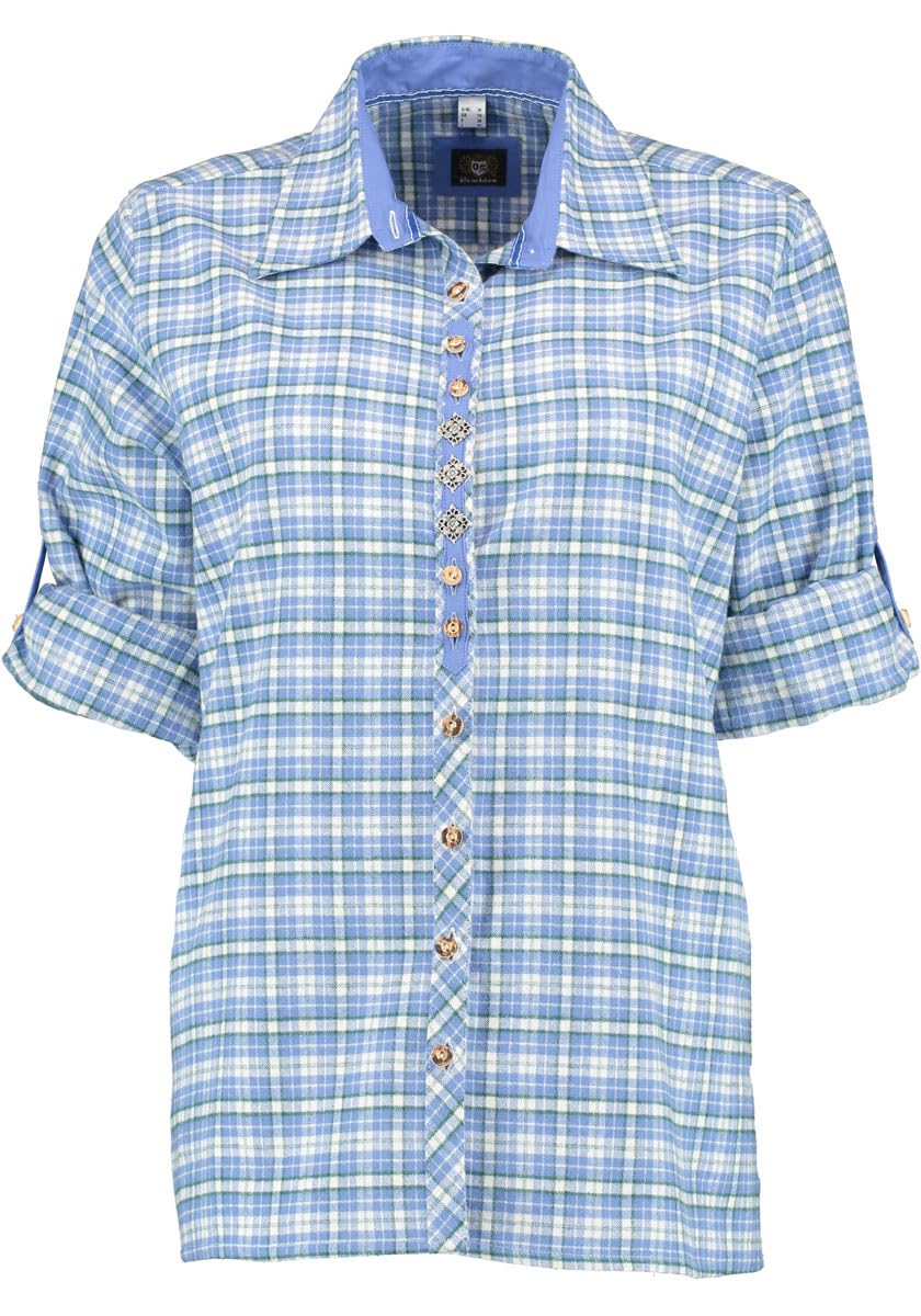 os-trachten-cinuli-trachtenbluse-langarm-karo-flanell image 3