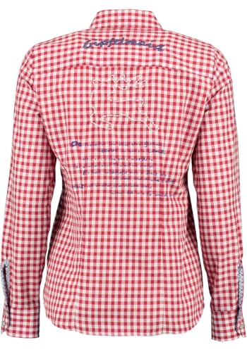os-trachten-prati-trachtenbluse-damen-langarm-rot-wei-karo image 4
