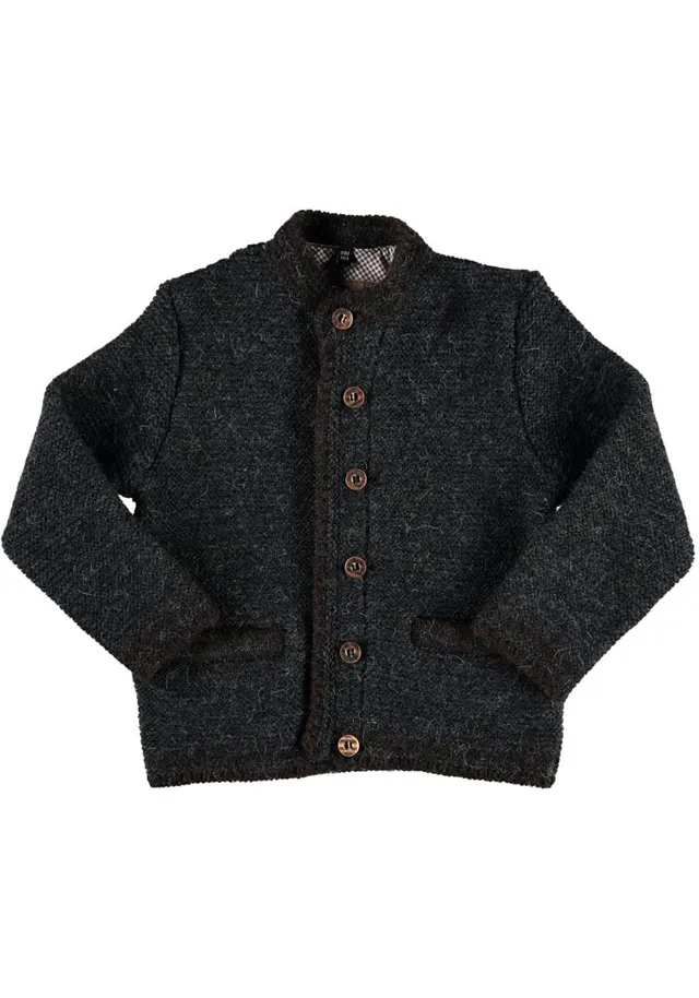 os-trachten-ruruba-kinder-strickjacke-anthrazit-kontrast image 1