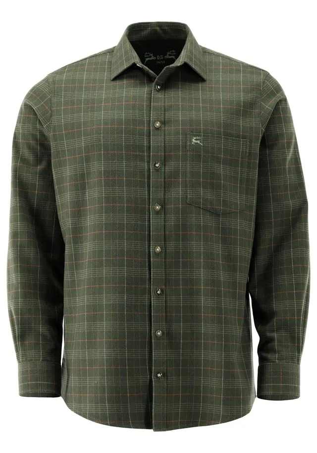 os-trachten-jagdhemd-midat-slim-fit-herren-41-42-langarm image 1
