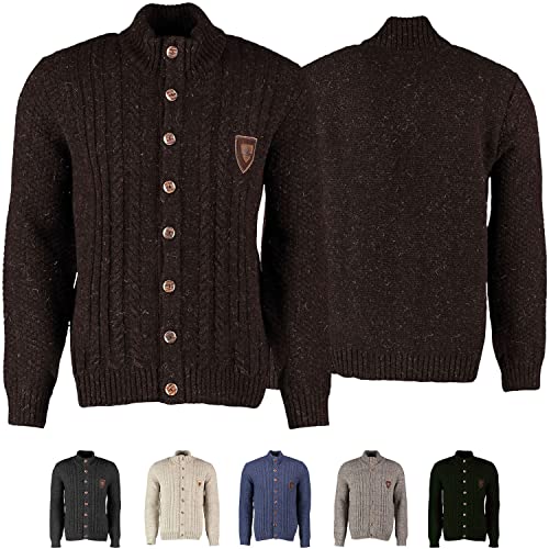 os-trachten-strickjacke-schurwolle-trachtenpullover-dunkelbraun image 4