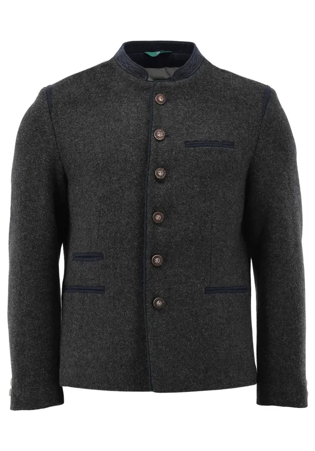 os-trachten-huzam-trachtenjanker-herren-50-anthrazit-slim-fit image 1