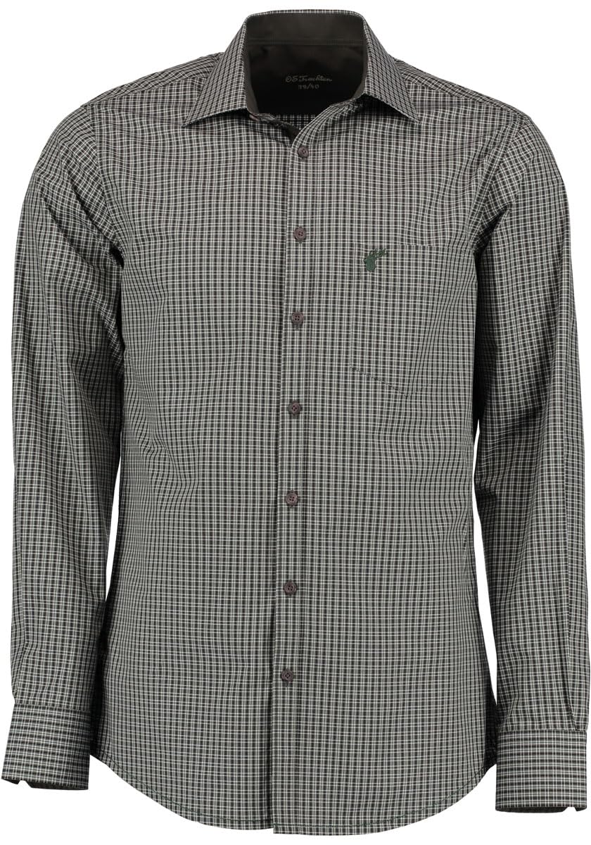 os-trachten-snivy-herren-jagdhemd-langarm-41-42-slim-fit-karo image 3