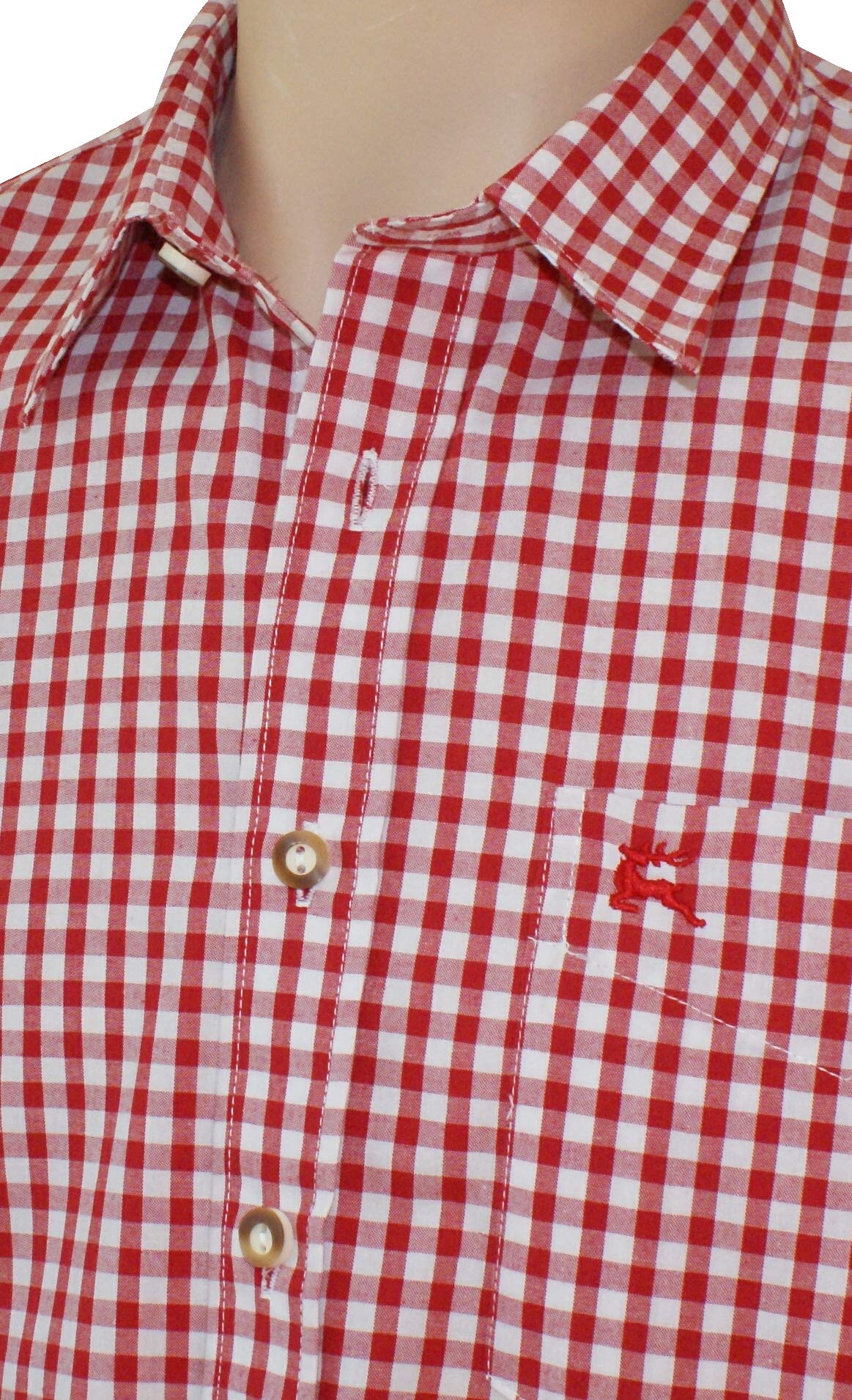 os-trachten-karo-trachtenhemd-herren-langarm-rot-6xl image 2
