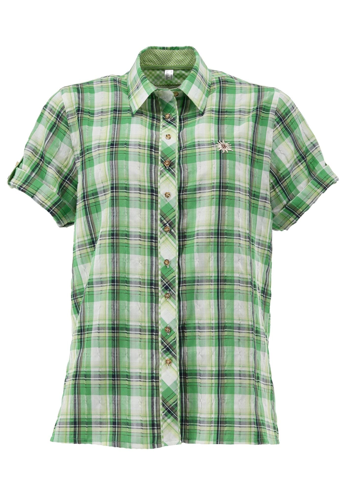 os-trachten-xodaro-kurzarm-trachtenbluse-mit-liegekragen-dirndl image 1