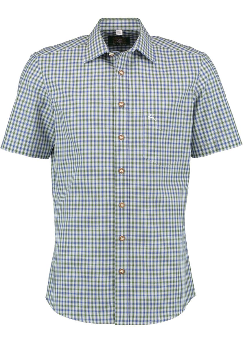 os-trachten-ipuve-trachtenhemd-herren-kurzarm-43-44-slim-line image 4