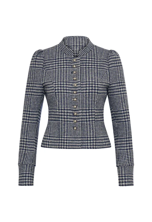 m-nchner-manufaktur-daisy-dirndljacke-hahnentritt-wolle image 1