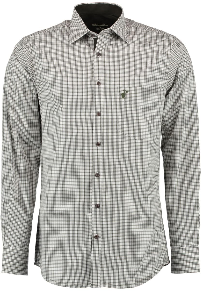 os-trachten-snivy-herren-jagdhemd-langarm-41-42-slim-fit-karo image 1